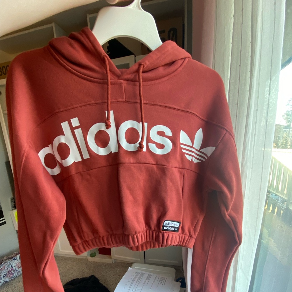 cropped adidas hoodie